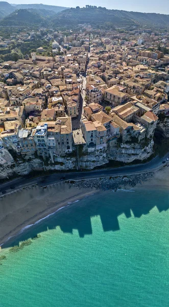 Luftaufnahme Von Tropea Haus Auf Felsen Kalabrien Italien Touristenziel Süditaliens — Stockfoto