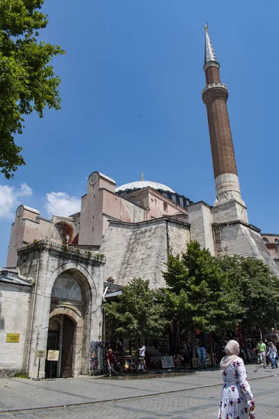 Isztambul Törökország Közel Kelet Kilátás Hagia Sophia Híres Egykori Görög — Stock Fotó