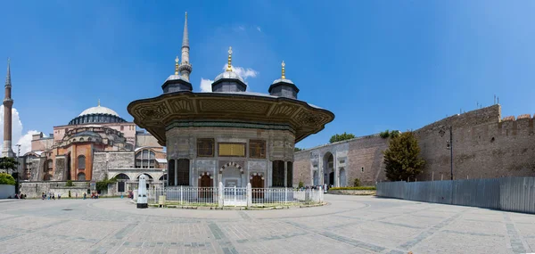 Стамбул Турция Ближний Восток Панорамный Вид Ахмета Чесмеси Фонтан Султана — стоковое фото