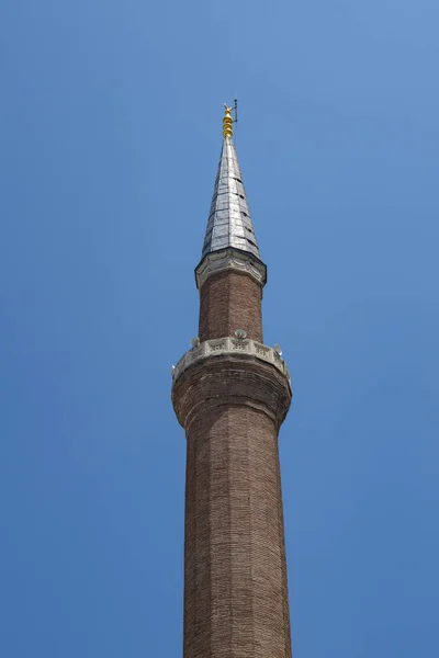 Estambul Turquía Oriente Medio Uno Los Minaretes Santa Sofía Famosa —  Fotos de Stock