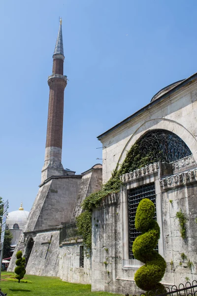 Κωνσταντινούπολη Τουρκία Μέση Ανατολή Ένας Από Τους Μιναρέδες Της Αγίας — Φωτογραφία Αρχείου