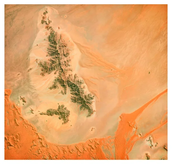 Спутниковый Вид Пустыню Пейзаж Горы Намибии Природа Вид Воздуха Глобальное — стоковое фото