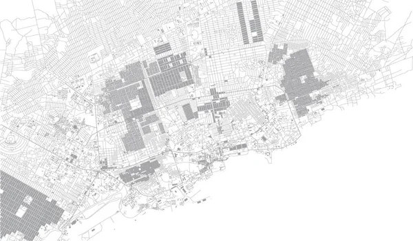 Mapa Mogadíscio Vista Satélite Cidade Somália Rua Construção Capital — Vetor de Stock