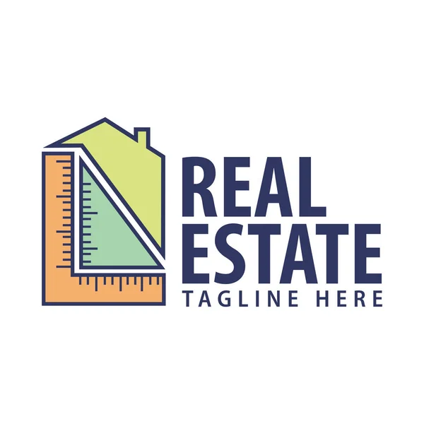 Építőipari Realestate épület logo tervezés sablon — Stock Vector