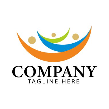 Üç bazı kişi grup iş logosu tasarım şablonu inspiratio