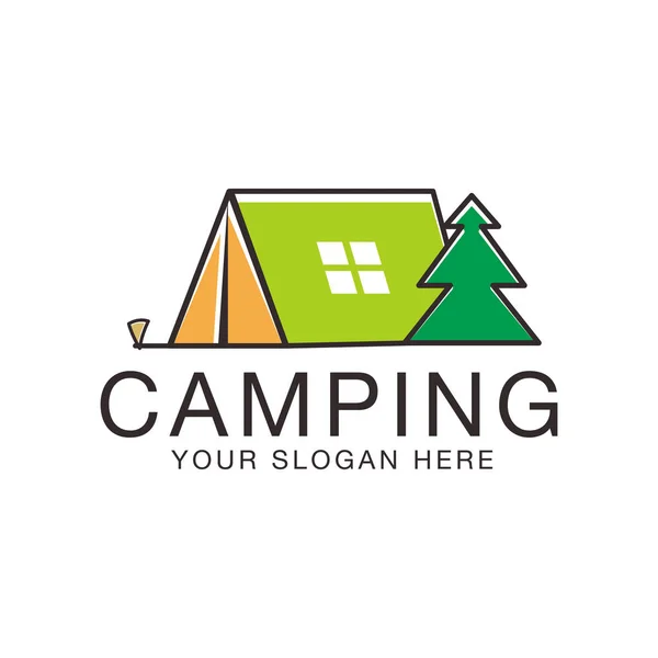 Juego gimnasio natación correr camping logo diseño plantilla inspiración — Vector de stock