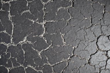 Eski yol arka plan - gri yüzeyi asfalt doku yakın kadar Miami şehir sokak kırık. siyah kırık asfalt. taş arka plan