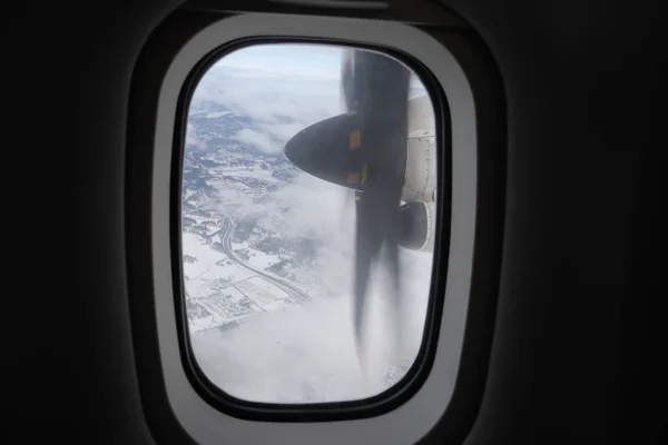 Vista Desde Ojo Buey Del Avión —  Fotos de Stock
