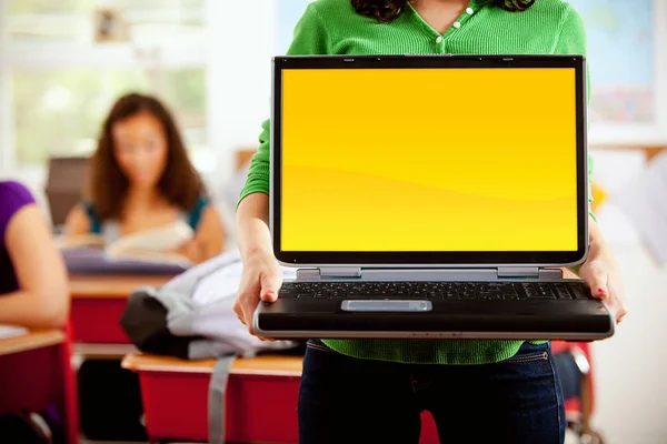 Série Extensa Com Alunos Ensino Médio Sala Aula Grupo Multi — Fotografia de Stock