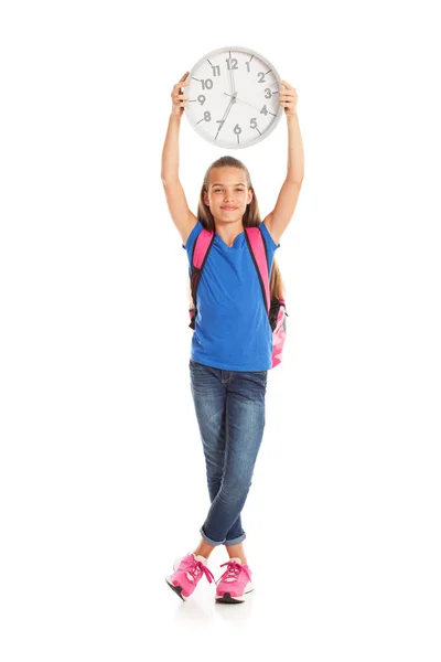 Cute Young Student Ready New School Year — Stock Photo, Image