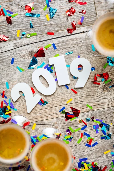 Groot Achtergrond Serie Voor New Year Eve Wat Voor 2019 — Stockfoto