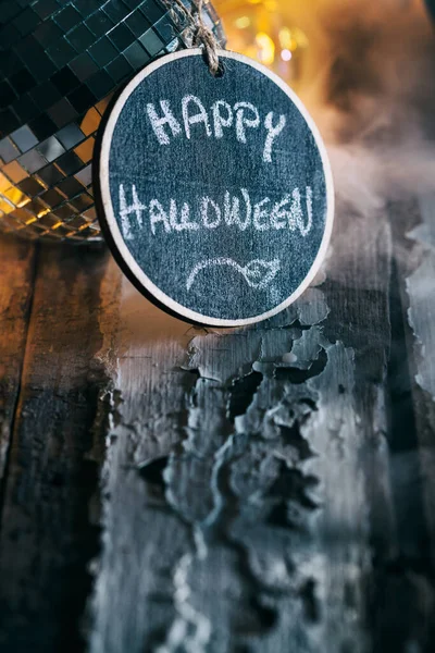 Halloween Kreidetafel Botschaft Sagt Happy Halloween — Stockfoto