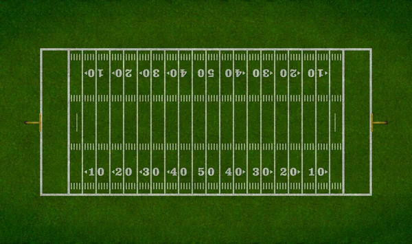 Simple Overhead View Football Field — Stock Photo, Image
