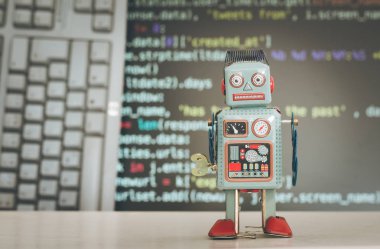 Sembol için bir sohbet etmek ya da sosyal bot ve algoritmalar, program kodu içinde belgili tanımlık geçmiş