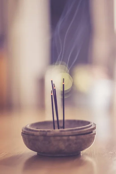 Joss Sticks Rookvrije Kom Zijn Roken Ruiken Huis Feng Shui — Stockfoto