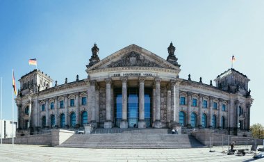 German parliament, Berliner Reichstag: Tourist attraction in Ber clipart