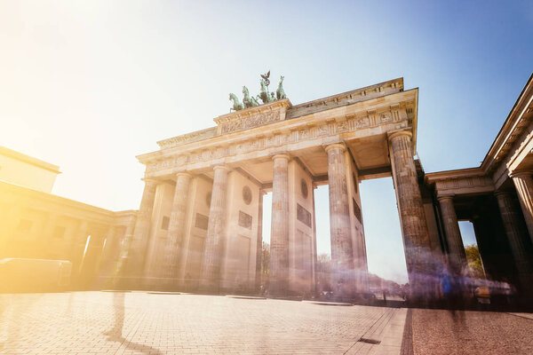 Бранденбургский Тор, Бранденбургские ворота в Берлине, Германия. По
