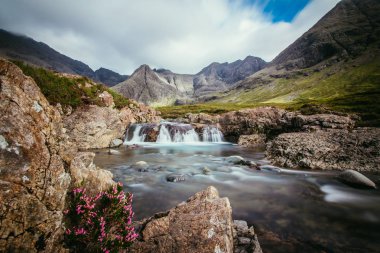 Beautiful waterfalls scenery on the Isle of Skye, Scotland: The  clipart