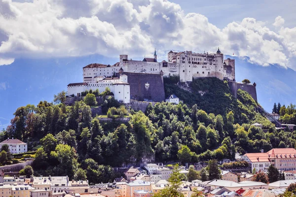 Salisburgo: ora esatta Fortezza Hohensalzburg — Foto Stock