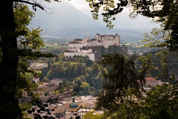 stock image Salzburg: Fortress Hohensalzburg in summer time