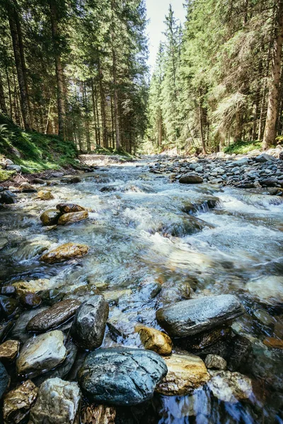 Природа пейзаж в Альпах: річка і тітіланд — стокове фото