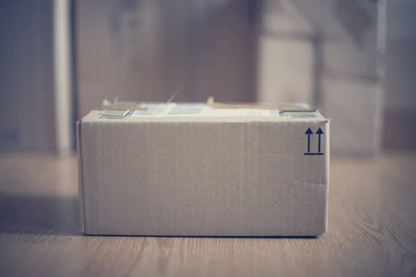 골 판지 상자 포장, 운송 개념: 납품을 위한 준비 — 스톡 사진