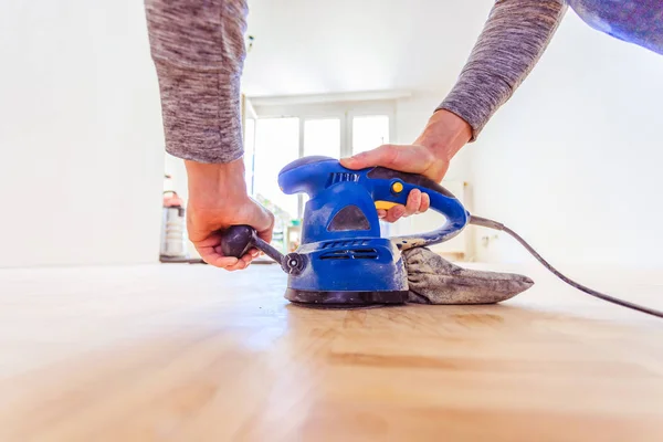 Renovating at home: sander tool for refreshing and grinding the