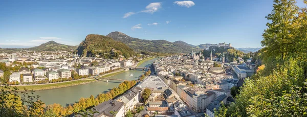 Idyllic Panoramic City Landscape Salzburg Summer — стокове фото