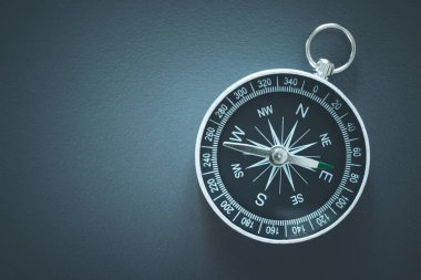 Masada duran klasik pusula. Macera ve keşif kavramı. 