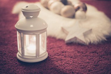 Noel feneri. Kış Dekorasyonu Arkaplanı