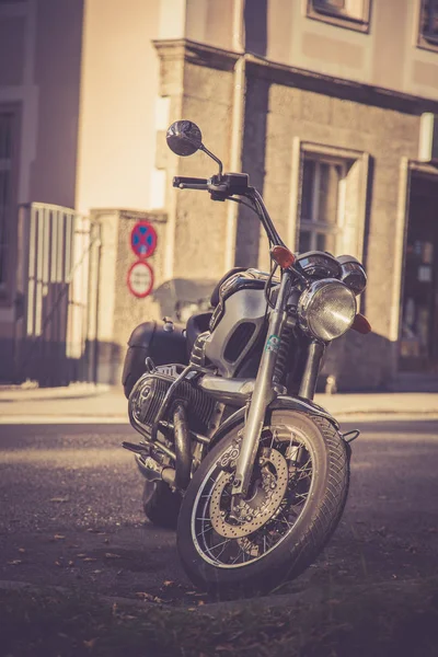 Vintage Motorcycle Street City — Stock Photo, Image