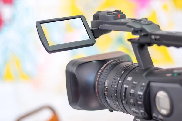 Caméra Vidéo Profession Arrière Plan Gros Plan — Photo