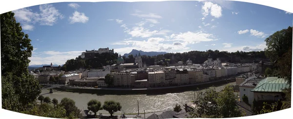 Paisaje Idílico Panorámico Ciudad Salzburgo Verano — Foto de Stock