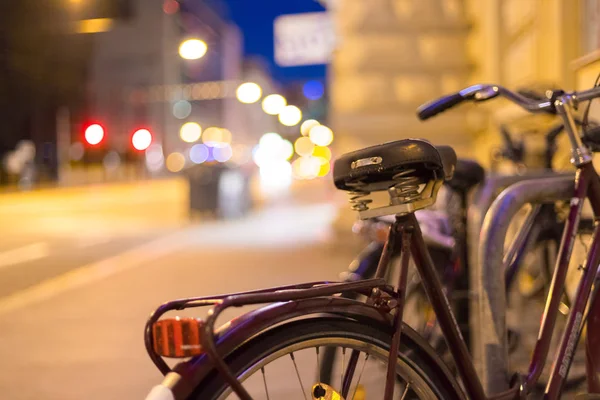 Bicicleta Calle Fondo Ciudad —  Fotos de Stock