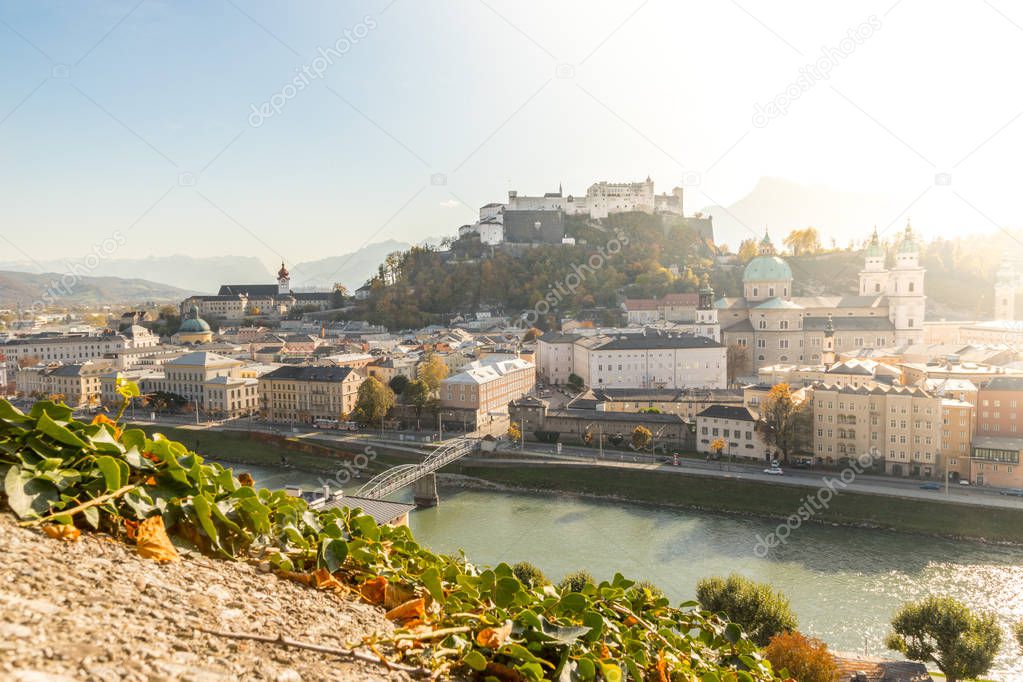 Salzburg historic district in the autumn  