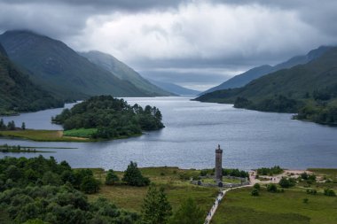 beautiful sea and ancient building in the mountains