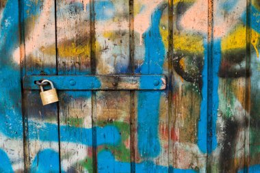 Duvara soyut grafiti resimleri