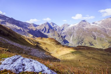 Avusturya, yaz saati Groglockner dağ aralığının panoramik resim 