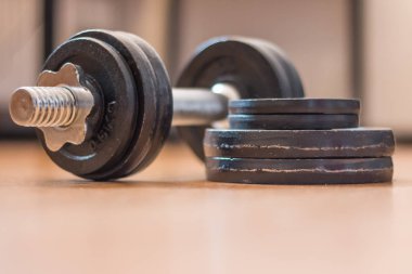  Zeminde spor salonu için halter 