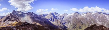 Avusturya, yaz saati Groglockner dağ aralığının panoramik resim 