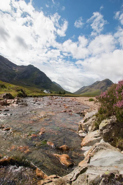 Mystic Paesaggio Montagna Fiume Scozia Glen Coe Highlands Scozzesi — Foto Stock