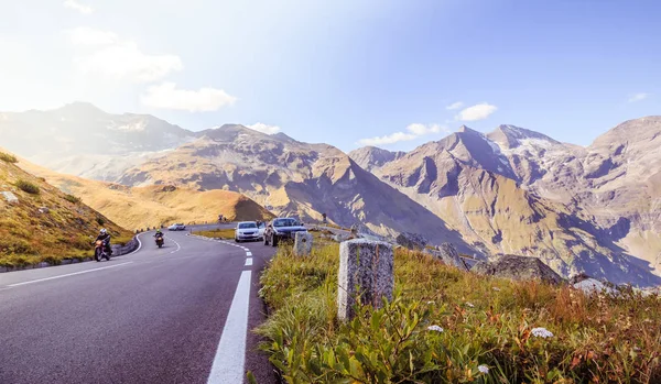 Cordillera Los Alpes Groglockner High Alpine Road Austria Hora Verano — Foto de Stock