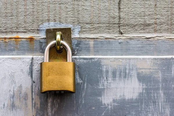 Padlock Lock Door Background — Stock Photo, Image