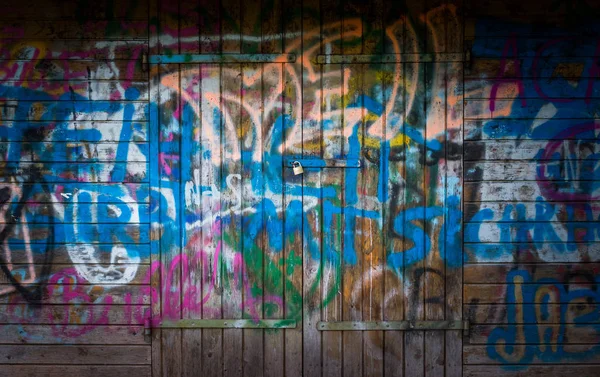 Abstrakte Graffiti Gemälde Der Wand — Stockfoto