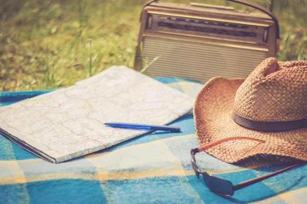 Straw Hat Old Radio Park — Stock Photo, Image