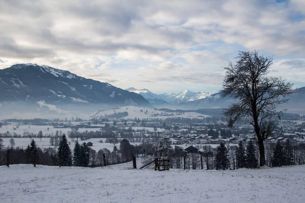 Góry Piękny Zimowy Krajobraz — Zdjęcie stockowe