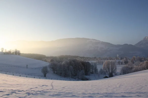 Vackra Vinter Berg Landskap — Stockfoto