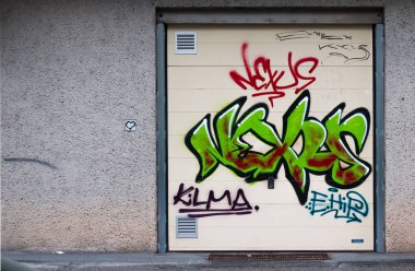 Duvara soyut grafiti resimleri