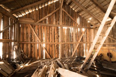 İçerideki ahır ahır manzaralı.