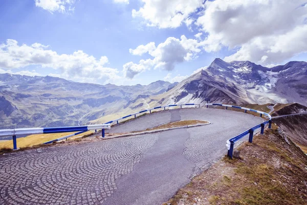 Cordillera Los Alpes Groglockner High Alpine Road Austria Hora Verano — Foto de Stock